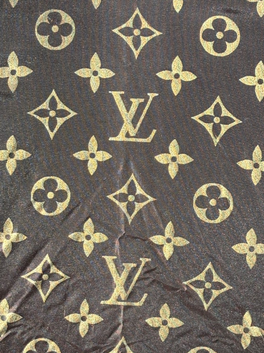 Vintage 70s Louis Vuitton Monogram Large Umbrella Wood Handle Brown and Gold - Picture 6 of 10